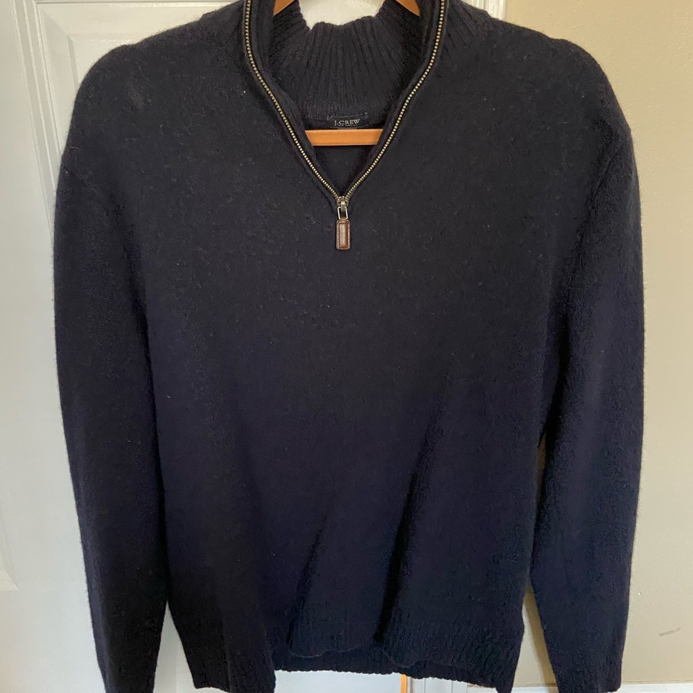 J. Crew Wool Quarter Zip Sweater